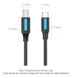Vention Cable USB-C a USB-B Impresora 2m - Imagen 4