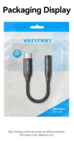 Adaptador Vention USB-C a Jack 3.5mm DAC Negro - Imagen 3