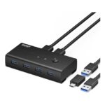 Fideco Switch USB 3.0 4 Puertos para 2 PCs