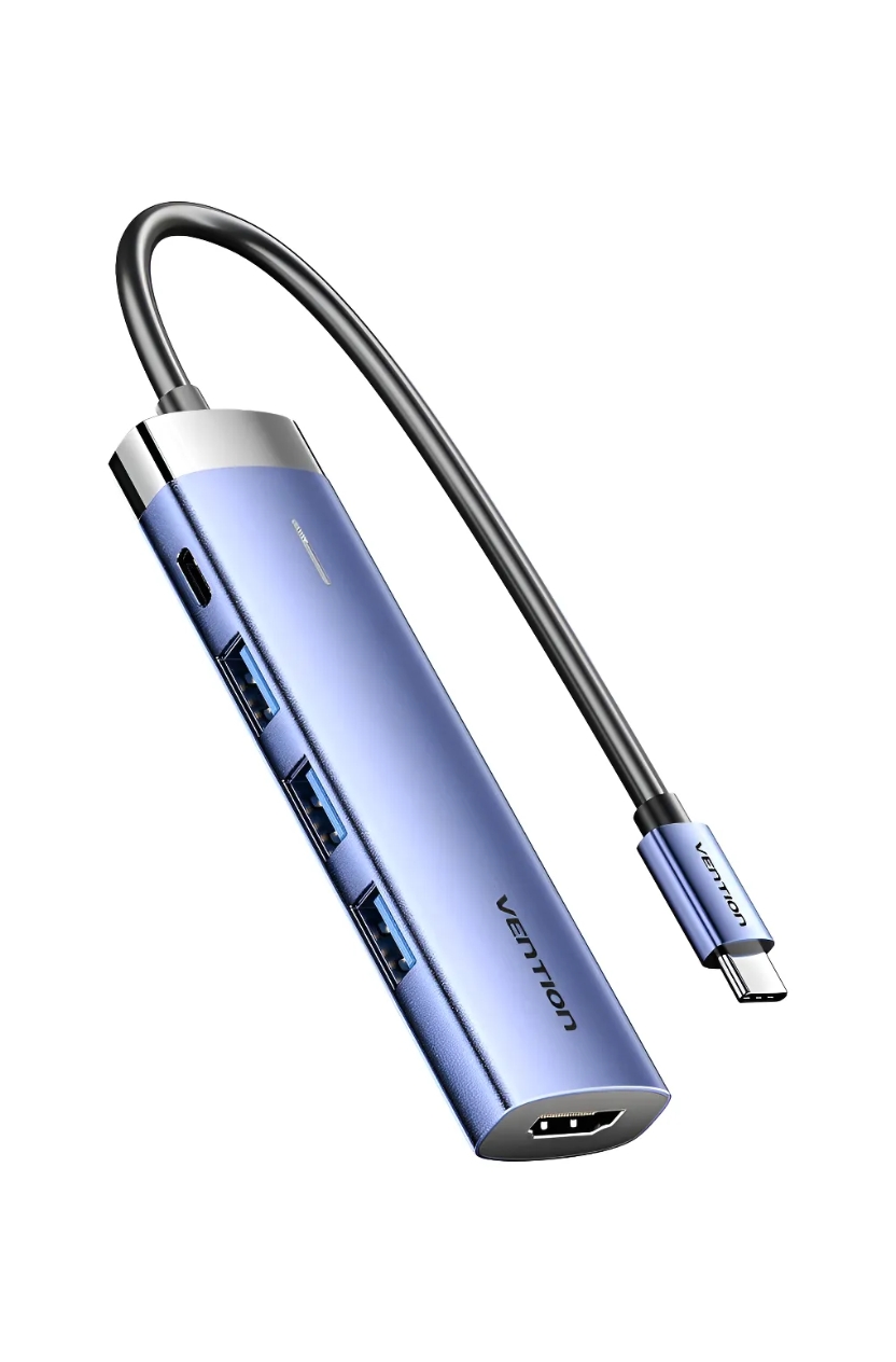 neumaticos (13) Vention Hub USB-C 5 en 1 HDMI 4K 100W - Imagen 1