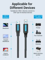 Vention Cable USB-C a USB-B Impresora 2m - Imagen 2