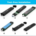 Fideco Case M.2 NVMe/SATA USB-C 3.2 - Imagen 6