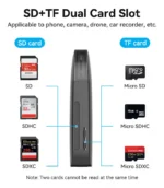Vention Lector SD/MicroSD USB 2.0 2 en 1 - Imagen 9
