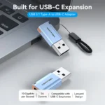 Vention Adaptador USB-C a USB 3.1 10Gbps - Imagen 9