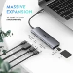 Ugreen Hub USB-C 6 en 1 HDMI 4K 100W - Imagen 6