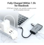 Vention Hub USB-C 6 en 1 HDMI 4K RJ45 - Imagen 9