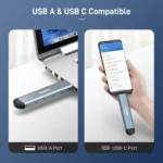 Fideco Case M.2 NVMe/SATA USB-C Gris - Imagen 6