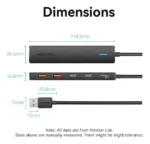 Vention Hub USB-A 5 en 1 USB 3.2 y USB-C - Imagen 3