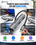 Hub USB-C 3 en 1 HDMI 4K PD 100W TopCenter - Imagen 6