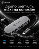 Hub USB-C 7 en 1 HDMI 4K PD 100W TopCenter PREMIUM - Imagen 2