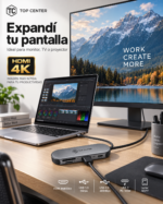 Hub USB-C 7 en 1 HDMI 4K PD 100W TopCenter PREMIUM - Imagen 5