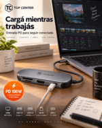 Hub USB-C 7 en 1 HDMI 4K PD 100W TopCenter PREMIUM - Imagen 6