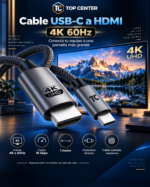 Cable USB-C a HDMI 4K 60Hz 1m TopCenter - Imagen 2