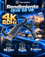Cable USB-C a HDMI 4K 60Hz 2m TopCenter - Imagen 6