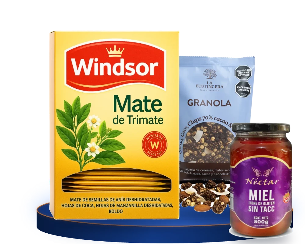 Té Windsor Trimate, Granola La Bustincera y Miel Néctar de los Dioses