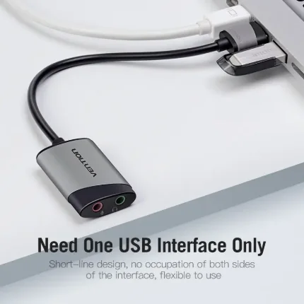 Adaptador Audio USB Vention Jack 3.5mm Hi-Fi - Imagen 5
