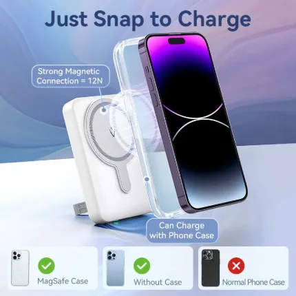 Power Bank Magnético Vention 10000mAh USB-C - Imagen 7
