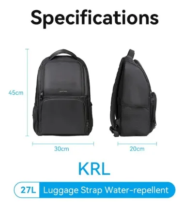 Mochila Ejecutiva Vention 15.6'' Negra - Imagen 6