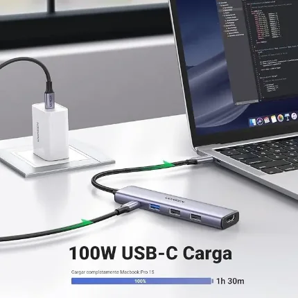 Hub Ugreen 5 en 1 USB-C HDMI 4K PD 100W - Imagen 9