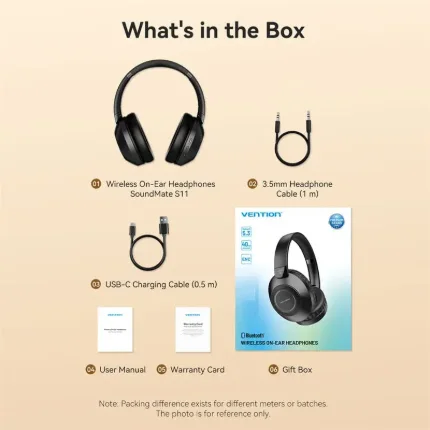 Auriculares Vention SoundMate S11 Bluetooth Negro - Imagen 5