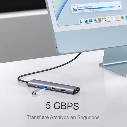 Hub Ugreen 5 en 1 USB-C HDMI 4K PD 100W - Imagen 3