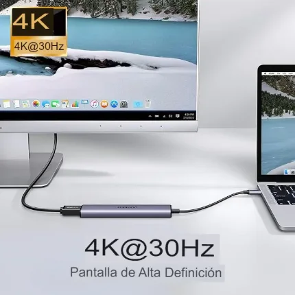 Hub Ugreen 5 en 1 USB-C HDMI 4K PD 100W - Imagen 5