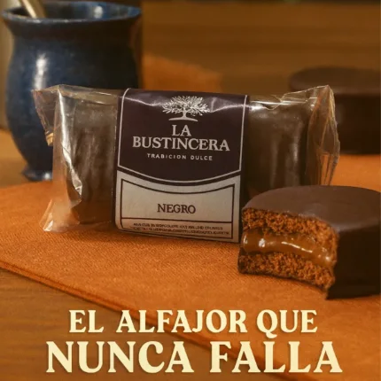 Mini Alfajores Chocolate La Bustincera x5 - Imagen 2