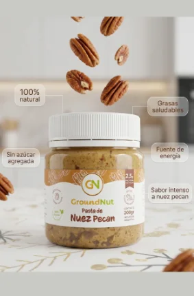 Pasta de Nuez Pecan GroundNut 200g - Imagen 3