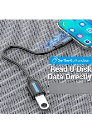Adaptador USB-C a USB 3.0 Vention Negro - Imagen 3
