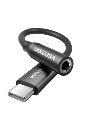 Adaptador Vention USB-C a Jack 3.5mm DAC Negro