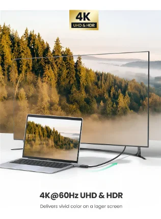 Adaptador Ugreen USB-C a HDMI 4K 60Hz Gris - Imagen 8