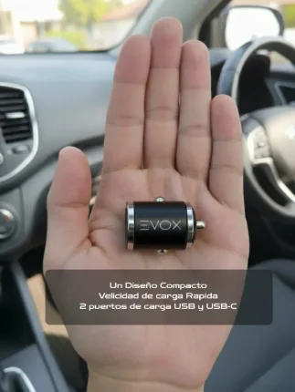 Cargador Auto Evox 48W USB-C + USB-A - Imagen 10