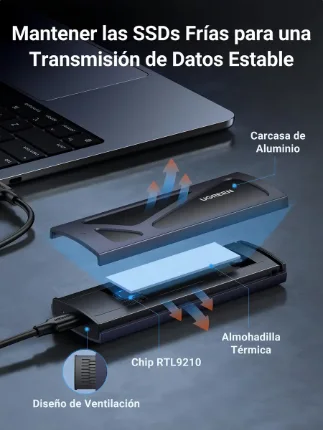 Ugreen Case M.2 NVMe SSD USB 3.2 10Gbps - Imagen 5