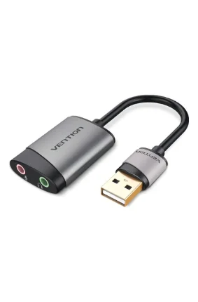 Adaptador Audio USB Vention Jack 3.5mm Hi-Fi