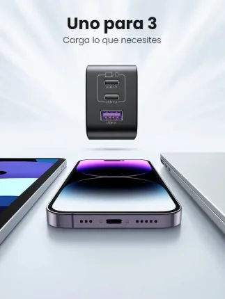 Ugreen Cargador GaN 65W Nexode USB-C - Imagen 3