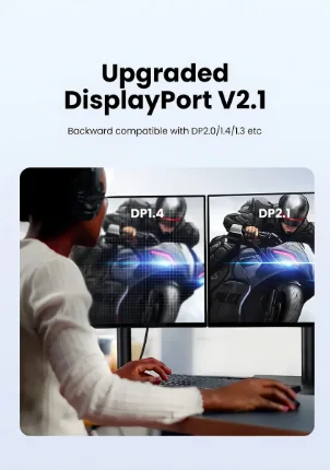 Cable DisplayPort 2.1 Ugreen 16K 80Gbps 2 m - Imagen 6