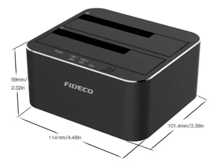 Docking Station Fideco 2 Bahías SATA HDD SSD - Imagen 4