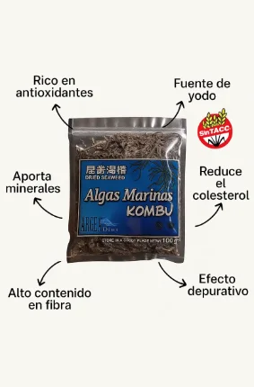 Alga Kombu en Tiras Argendiet 100g Sin TACC - Imagen 2