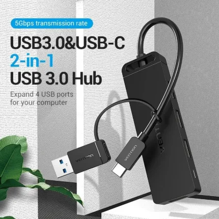 Hub Vention USB-C/USB-A 4 Puertos 3.0 - Imagen 5