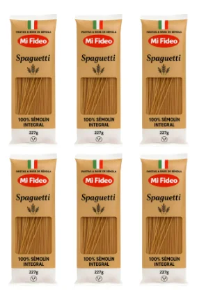 Pack Fideos Integrales Mi Fideo 6 x 227g