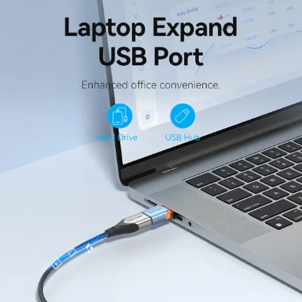 Adaptador USB-C a USB-A OTG Vention 10Gbps - Imagen 5